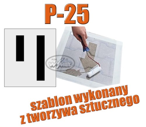 Szablon malarski część znaku P-25 - PRÓG ZWALNIAJĄCY