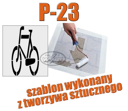 Szablon malarski Znak P-23 ROWER