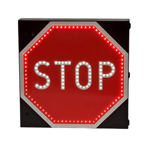 Aktywny znak STOP B-20 zasilany SOLARNIE